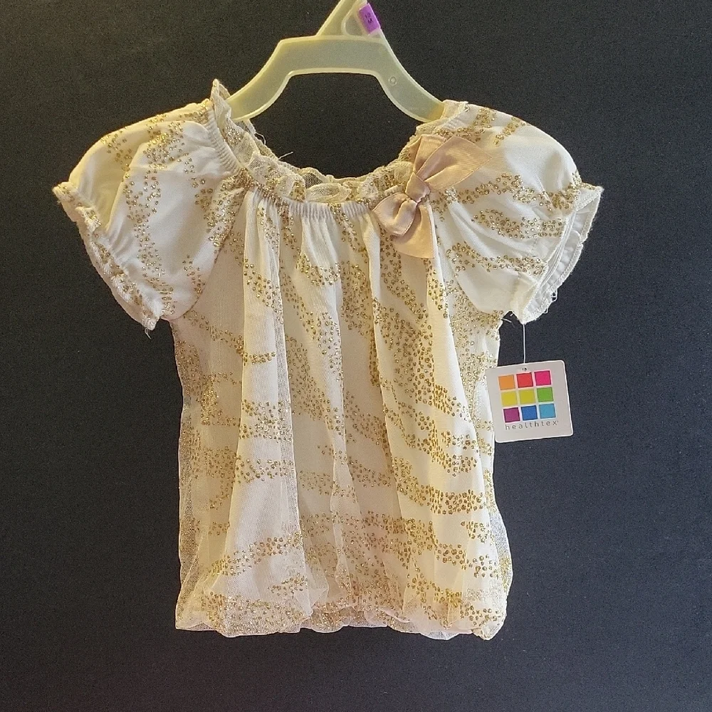 Healthtex Gold and Cream Kids Blouse